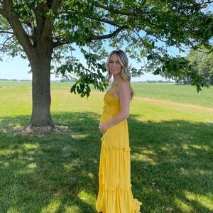 Lush Vibrant Yellow Maxi Dress